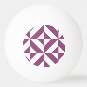 Warme Paarse geometrische deco kubus Pingpongbal