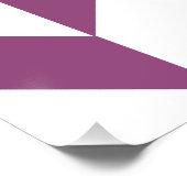 Warme Paarse geometrische deco kubus Poster (Hoek)