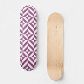 Warme Paarse geometrische deco kubus Skateboard (Voorkant)