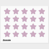 Warme Paarse geometrische deco kubus Ster Sticker (Vel)