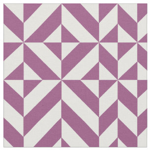 Warme Paarse geometrische deco kubus Stof