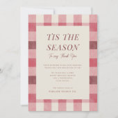 Warme Pastel Plaid Kleine Kantoor Zakelijk Feestdagenkaart (Voorkant)