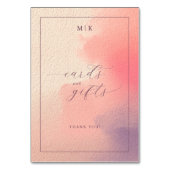 Warme Pastel Waterverloop Kleuren Kaart (Achterkant)