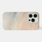 Warme Pastelhemel Abstract met Zachte Wolkstructuu iPhone Hoesje (Achterkant horizontaal)