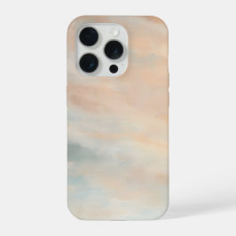 Warme Pastelhemel Abstract met Zachte Wolkstructuu iPhone 15 Pro Case