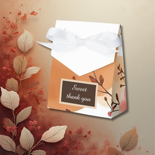 Warme Perzik Boho Bloemen Bedankdoosjes