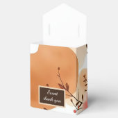 Warme Perzik Boho Bloemen Bedankdoosjes (Geopend)