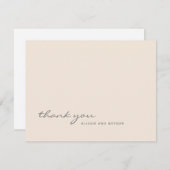 Warme Perzik Effen Kleur Bedankkaart (Voorkant / Achterkant)