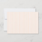 Warme Perzik Minimalistische RSVP Kaartje (Achterkant)