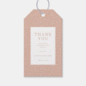 Warme Perzik Stippen Cadeaulabel (Voorkant)