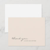 Warme Perzikkleurige Dankkaart Bedankkaart (Voorkant / Achterkant)