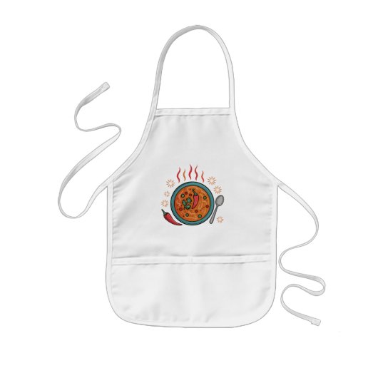 Warme pittige curry-voedsel kunst kinder schort (Voorkant)
