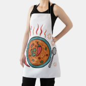 Warme pittige curry voedselkunst schort (Insitu)