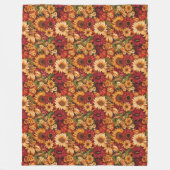 Warme Pompoen & Bloemen Deken Classic Herfst Look (Voorkant)