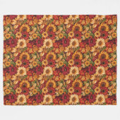 Warme Pompoen & Bloemen Deken Classic Herfst Look (Voorkant (Horizontaal))