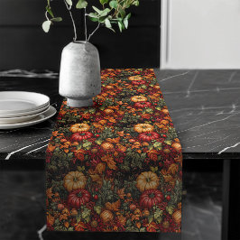 Warme Pompoenen & Bloemen Classic Herfst Look Deco Lange Tafelloper