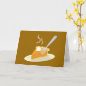 Warme pompoentaart kaart (Gele Bloem)