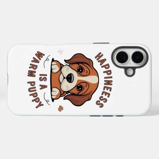 Warme puppy vreugde Case-Mate iPhone case (Achterkant (horizontaal))
