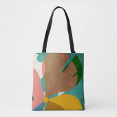 Warme Retro Bloemendesign Tote Bag (Voorkant)
