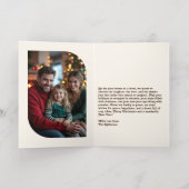 Warme Retro Hand getrokken Vrolijke Kerstfoto Folie Feestdagenkaart (Binnenlaag)