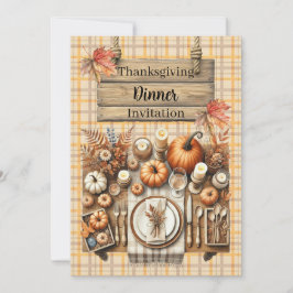 Warme Rode en Oranje Boerderij Thanksgiving Kaart