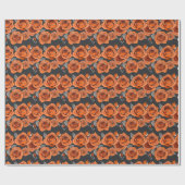 Warme Roestige Oranje Rozen Cadeaupapier (Vlak)