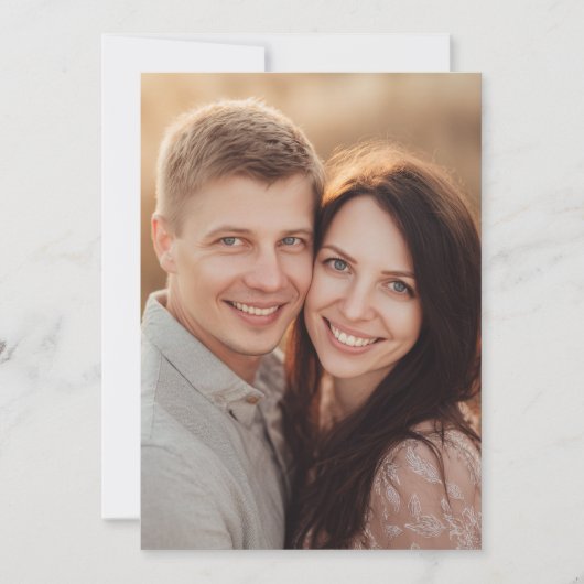 Warme Romantische Foto Kaart (Voorkant)