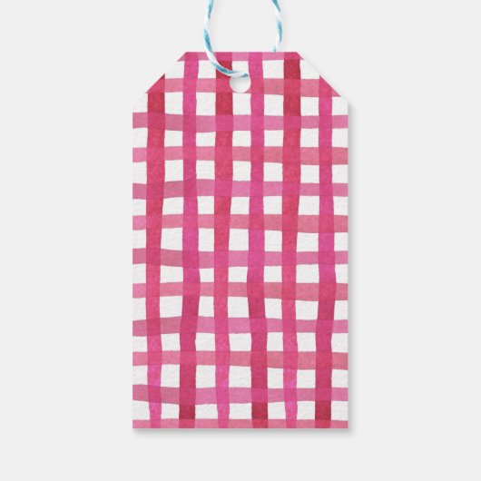 Warme roze Boerderij Birthday Dank je Cadeaulabel (Achterkant)