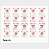 Warme roze Boerderij Birthday Dank je wel Vierkante Sticker (Vel)