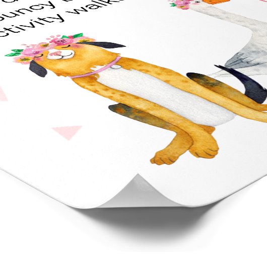 Warme roze Boerderij Birthday Mijlsteen Poster (Hoek)