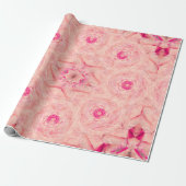 Warme Roze Broche Cadeaupapier (Uitgerold)