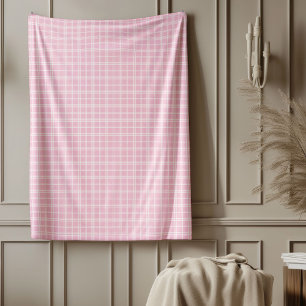 Warme Roze Check Deken Rustieke Cottage Vibes