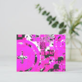 warme roze dichte chex : briefkaart (Staand voorkant)