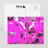 warme roze dichte chex : briefkaart (Voorkant / Achterkant)