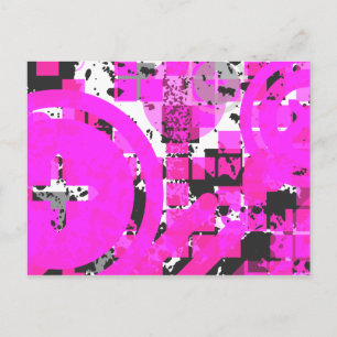 warme roze dichte chex : briefkaart