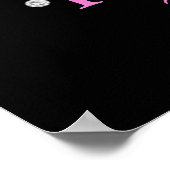 Warme roze druppelaar Glitter & Balloons Birthday Poster (Hoek)