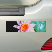 Warme roze en oranje lotuswaterbloem bumpersticker (Op auto)
