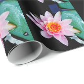 Warme roze en oranje lotuswaterbloem cadeaupapier (Rol Hoek)