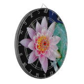 Warme roze en oranje lotuswaterbloem dartbord (Voorkant Links)