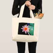 Warme roze en oranje lotuswaterbloem grote tote bag (Voorkant (product))