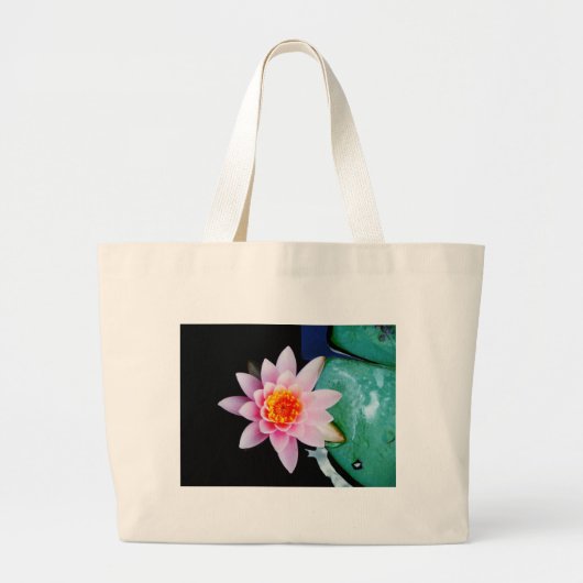 Warme roze en oranje lotuswaterbloem grote tote bag (Voorkant)