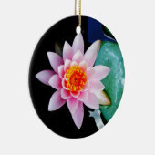 Warme roze en oranje lotuswaterbloem keramisch ornament (Rechts)