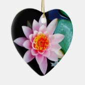 Warme roze en oranje lotuswaterbloem keramisch ornament (Rechts)