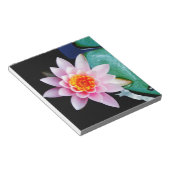 Warme roze en oranje lotuswaterbloem notitieblok (Schuin)