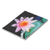 Warme roze en oranje lotuswaterbloem notitieblok (Linkerzijde)