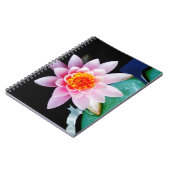 Warme roze en oranje lotuswaterbloem notitieboek (Linkerzijde)