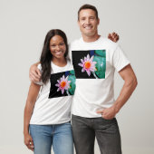 Warme roze en oranje lotuswaterbloem t-shirt (Unisex)
