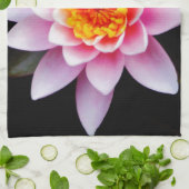 Warme roze en oranje lotuswaterbloem theedoek (Gevouwen)