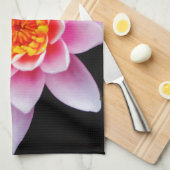 Warme roze en oranje lotuswaterbloem theedoek (Quarter Fold)