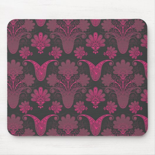 warme roze en zwarte demask muismat (Voorkant)